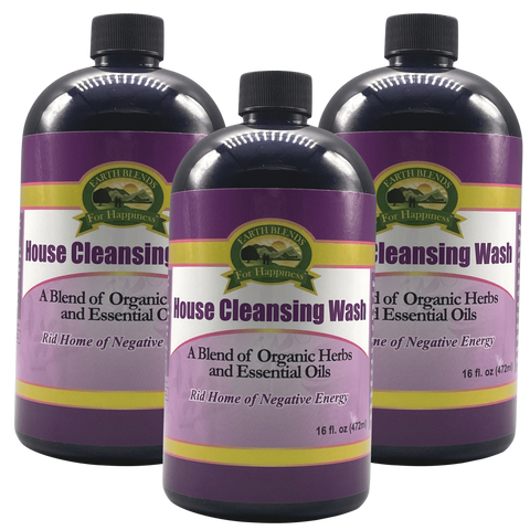 Buy Online High Quality and Pure Organic 3 Bottles House Cleansing Wash - Earth Blends for Happiness
