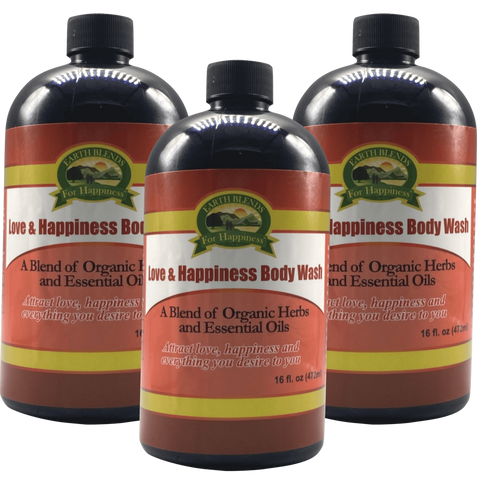 Buy Online High Quality and Pure Organic 3 Bottles Love & Happiness Body Wash 16oz - Earth Blends for Happiness