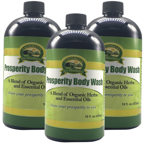 Buy Online High Quality and Pure Organic 3 Bottles Prosperity Body Wash 16oz - Earth Blends for Happiness