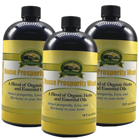 Buy Online High Quality and Pure Organic 3 Bottles House Prosperity Wash - Earth Blends for Happiness