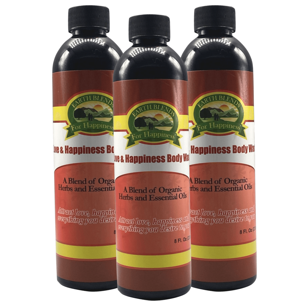 Buy Online High Quality and Pure Organic 3 Bottles Love & Happiness Body Wash 8oz - Earth Blends for Happiness