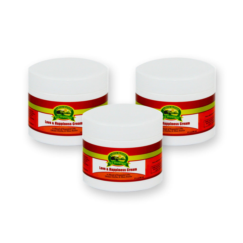 Buy Online High Quality and Pure Organic 3 Love & Happiness Cream 20z - Earth Blends for Happiness