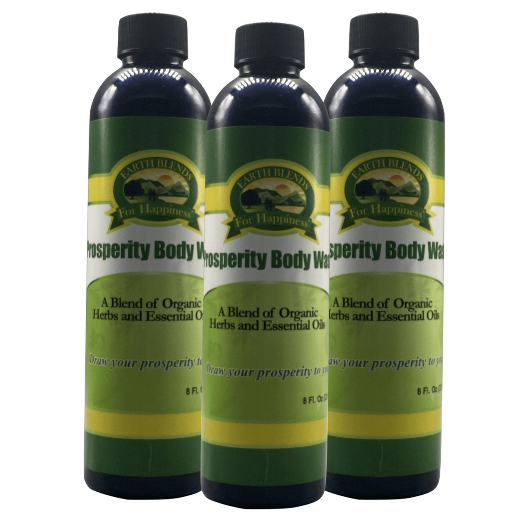 Buy Online High Quality and Pure Organic 3 Bottles Prosperity Body Wash 8oz - Earth Blends for Happiness