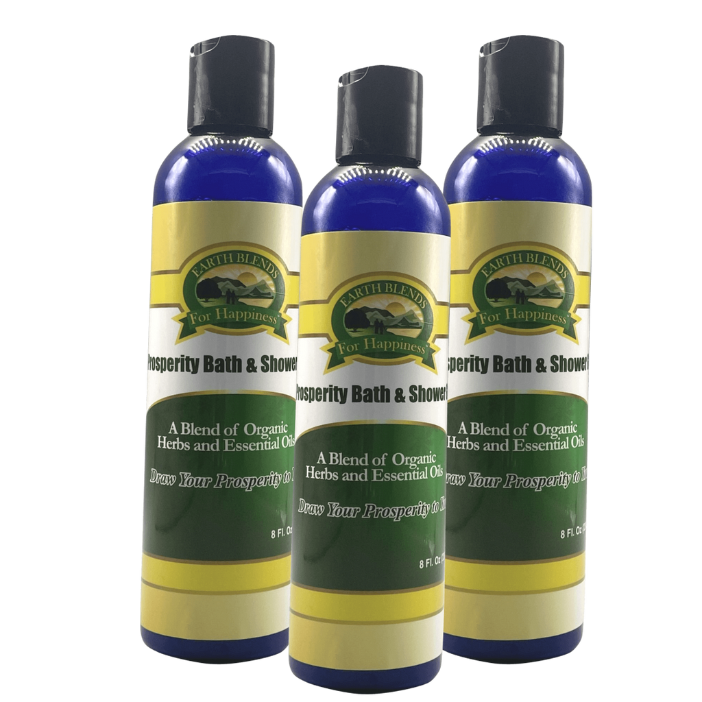 Buy Online High Quality and Pure Organic 3 Bottles Prosperity Bath & Shower Gel 8oz - Earth Blends for Happiness